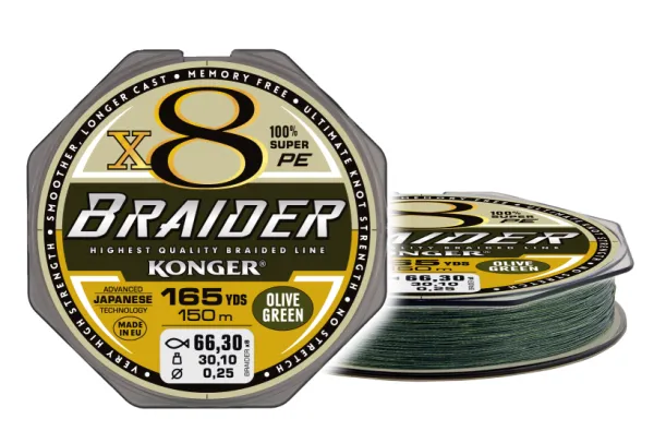 KONGER Braider X8 Olive Green 0.04/150m