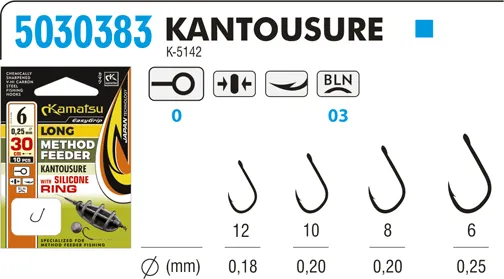 KAMATSU Method Feeder Long Kantousure 12 with Silicone Ring