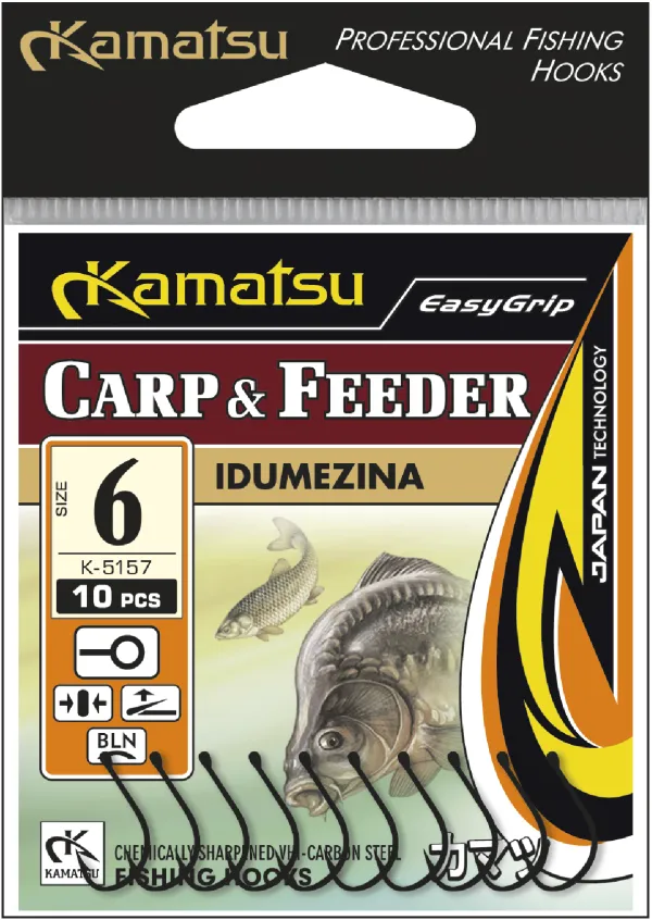 KAMATSU Kamatsu Idumezina Carp & Feeder 6 Black Nickel Ringed