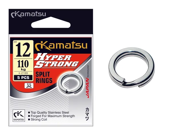 KAMATSU Hyper Strong Split Ring K-2199 Stainless Steel 4mm 16kg