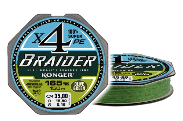 KONGER Braider X4 Olive Green 0.20/150m