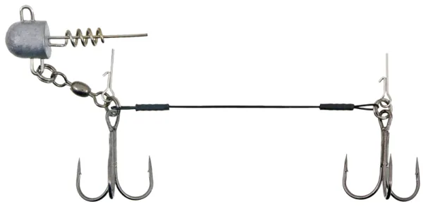 KONGER Swimbait System Double Stinger 2/0 12cm 27kg Weighted 10g Spinning System