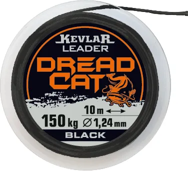 DREADCAT Catfish Leader Kevlar 80kg/0,78mm  Black 10m Dread Cat