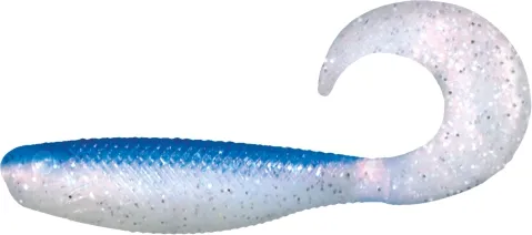 KONGER Shad Grub 6.4cm Blue pearl glitter