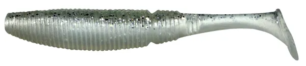 KONGER Power Grub 10cm Glitter silver