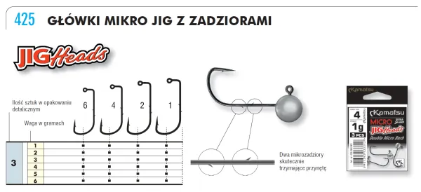 KAMATSU Micro Special Jig Head 1 1g