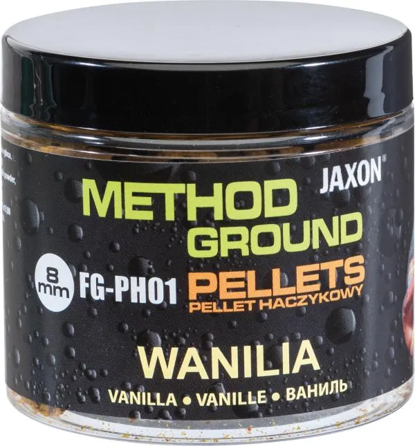 JAXON METHOD GROUND HOOK PELLETS VANILLA 100g 8mm