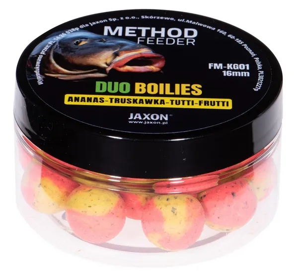 JAXON DUO-BOILIES METHOD FEEDER PINEAPPLE/TUTTI-FRUTTI/STRAWBERRY 5x40g 16mm