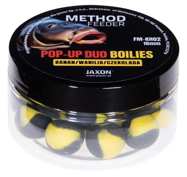 JAXON POP-UP DUO-BOILIES METHOD FEEDER BANANA/VANILLA/CHOCOLATE 40g 16mm