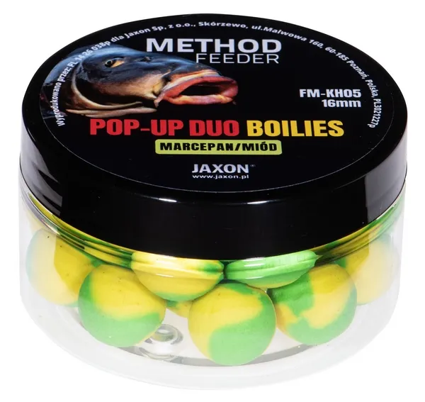 JAXON POP-UP DUO-BOILIES METHOD FEEDER MARZIPAN/HONEY 40g 16mm