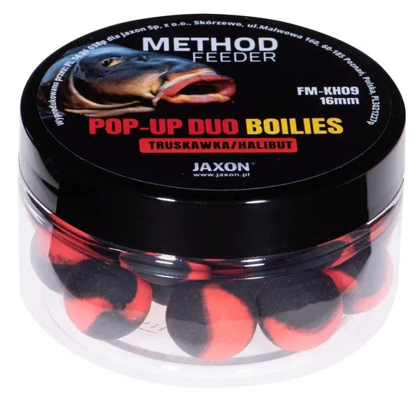 JAXON POP-UP DUO-BOILIES METHOD FEEDER STRAWBERRY/HALIBUT 40g 16mm