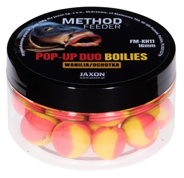 JAXON POP-UP DUO-BOILIES METHOD FEEDER VANILLA/BLOODWORM 40g 16mm